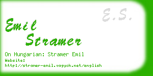 emil stramer business card